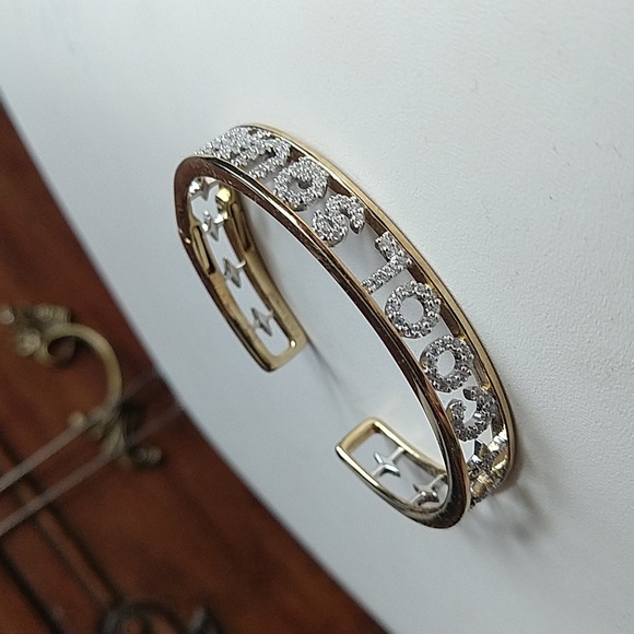 Retired apm Monaco sterling silver 925 gold plated cuff bracelet cool squad
